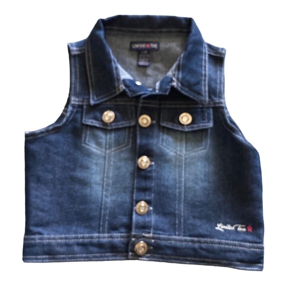 LIMITED TOO-GIRLS DENIM VEST-SIZE 6